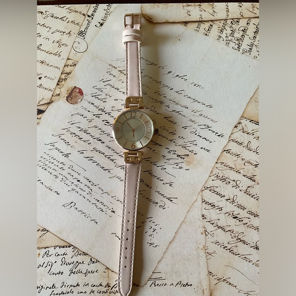 QUARTZ Ladies Rose Gold Tone with Leather Band Classic Analog Watch - Picture 7 of 10